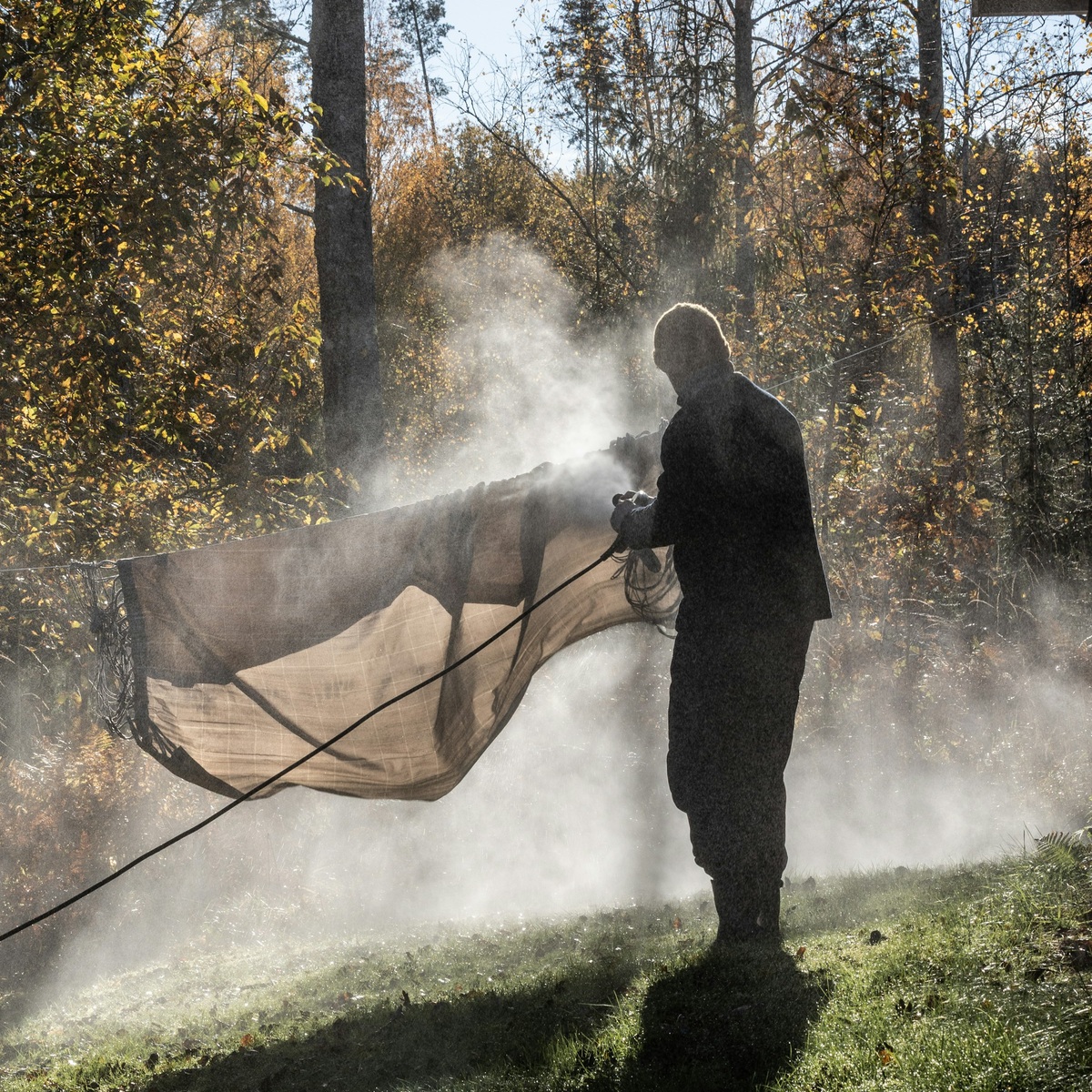 Professional pressure washing of outdoor fabric and exterior items in Oakwood, TN